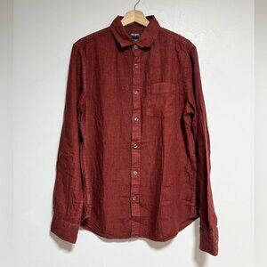 Todd Snyder Rust Red Linen Shirt – Size L